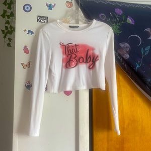 cropped 90s top, does have strings coming out, wore a couple of times